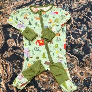 Little Sleepies Happy camper zip pajamas